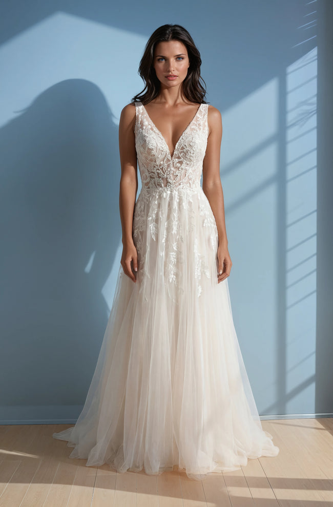 Galina Signature Beaded Lace A-Line Wedding Dress