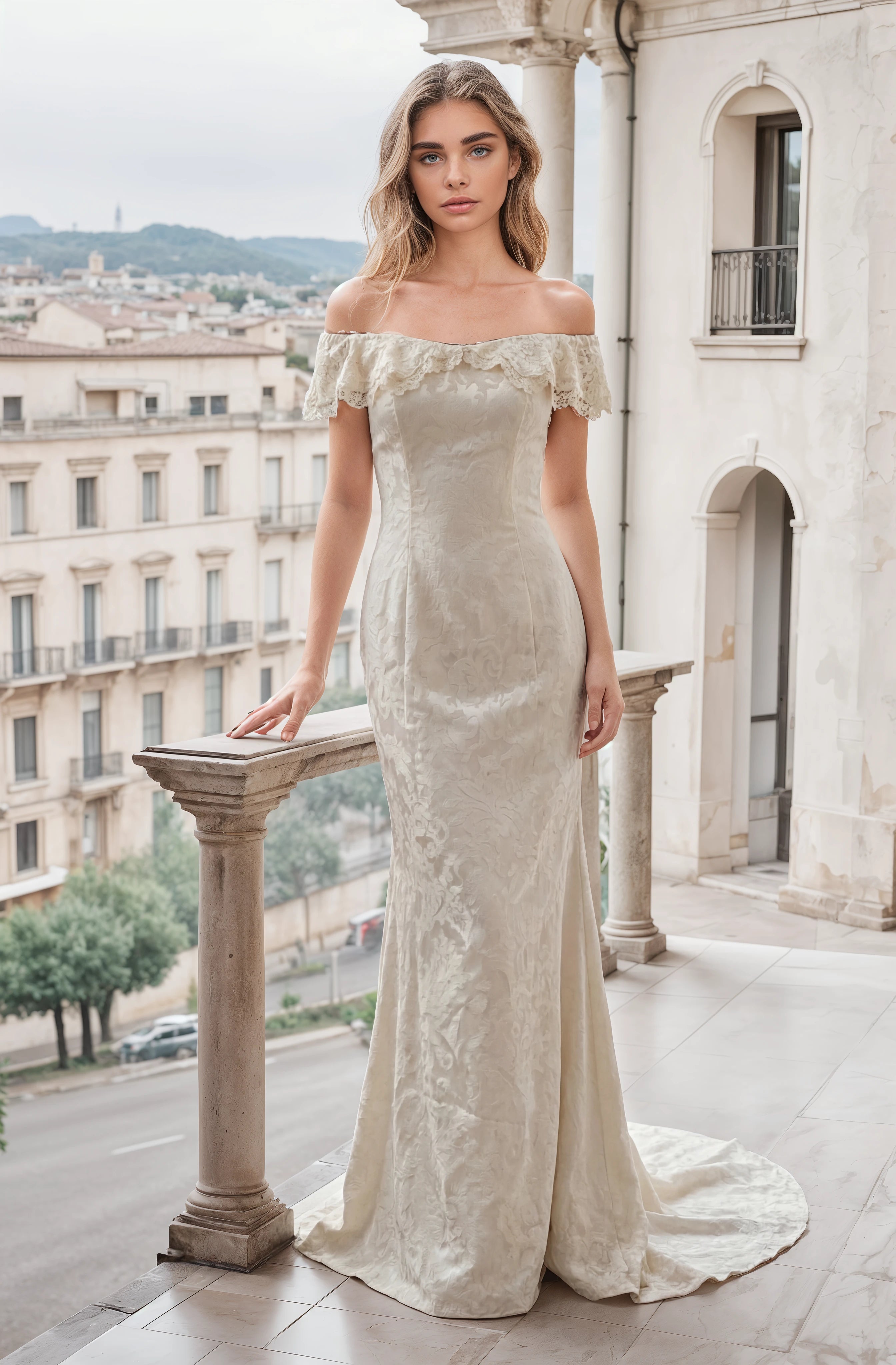 Vintage Scott McClintock Lace Wedding Gown with Removable Gloves