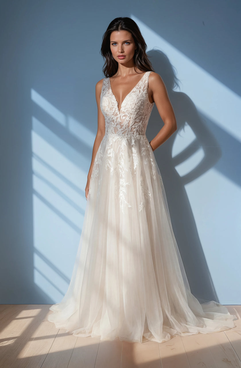 Galina Signature Beaded Lace A-Line Wedding Dress
