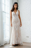 Sottero and Midgley Lace Wedding Gown with Illusion Bodice & Train