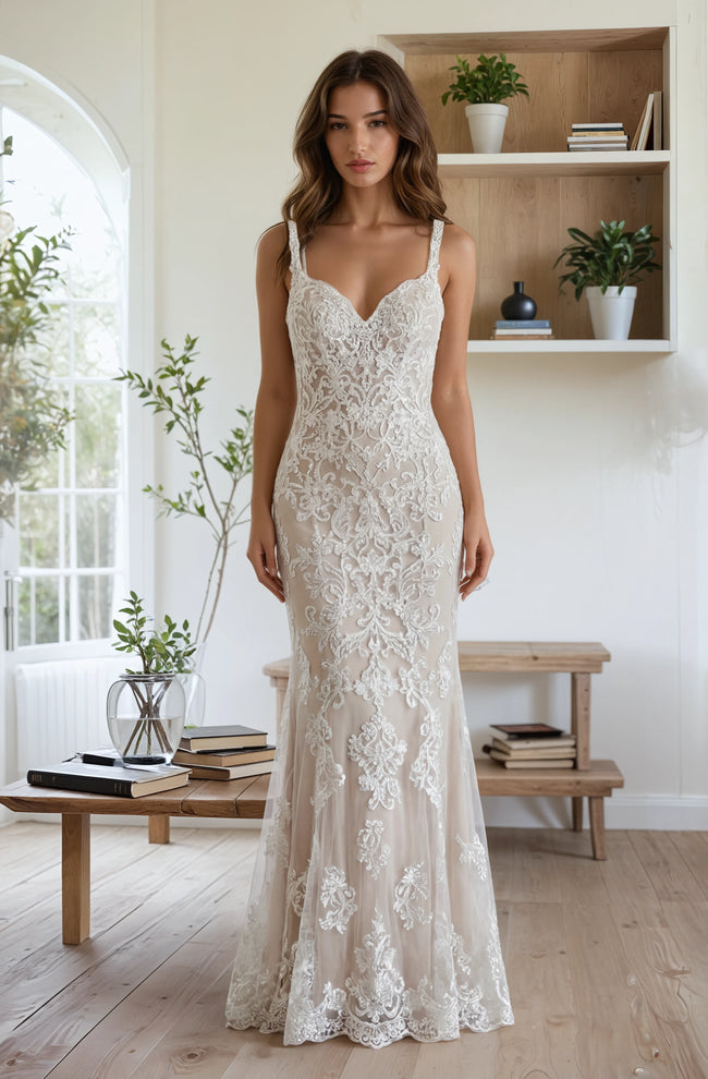 Stella York 6590 Wedding Gown – Moscato Ivory Lace | Size 10
