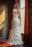 Sottero and Midgley Sabelle Strapless Satin Rhinestone Wedding Gown