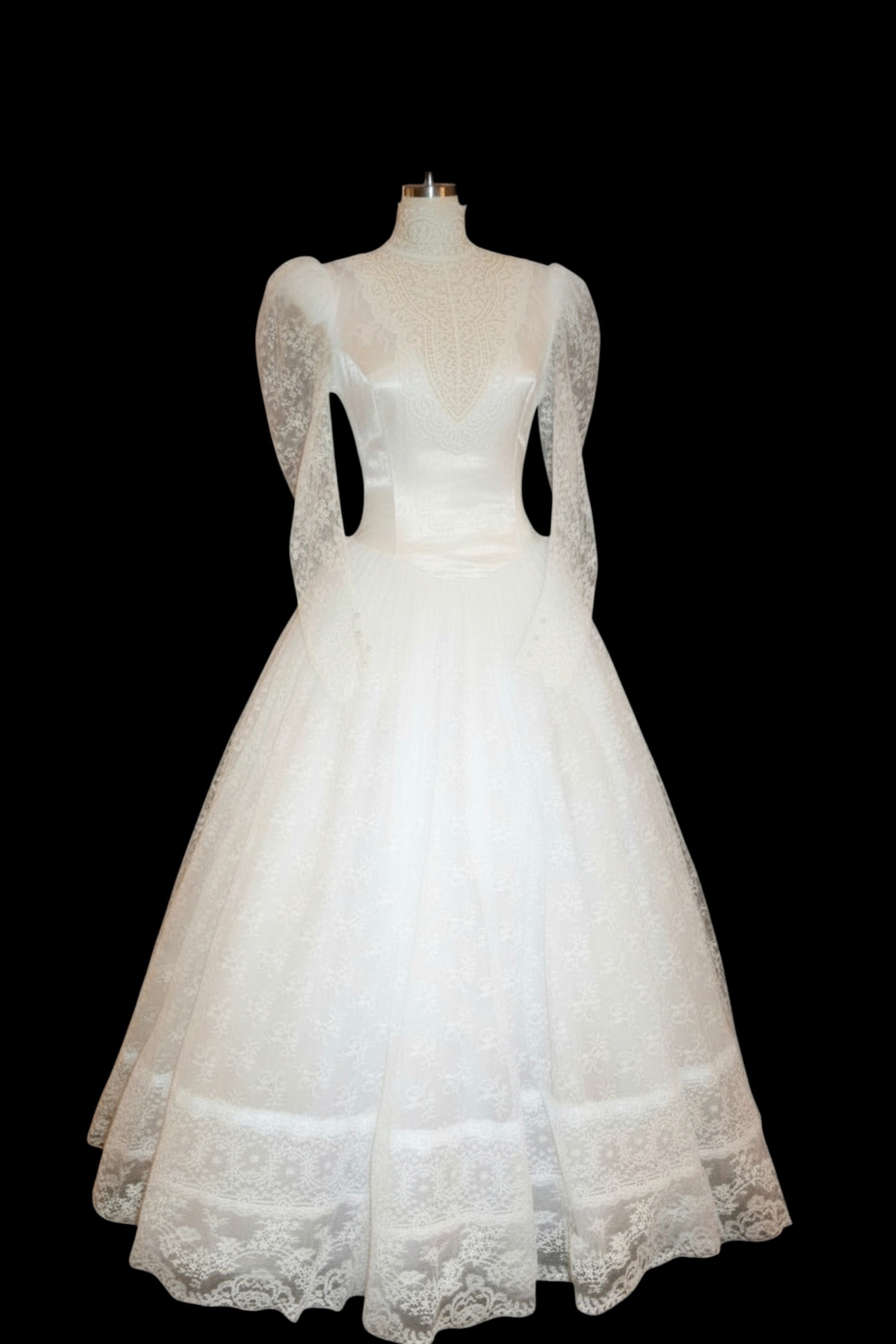 Jessica McClintock 80s Edwardian Style Ball Gown