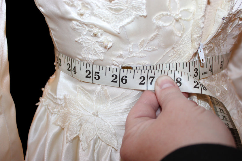 Vintage 90s Dramatic Train Wedding Dress