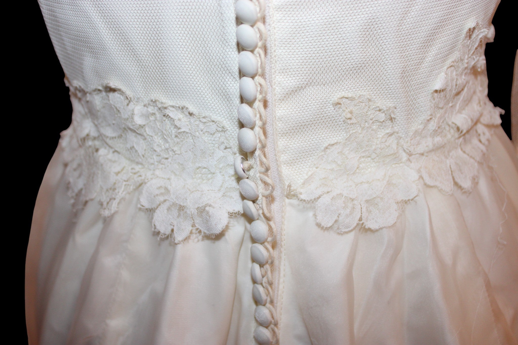 Vintage 1970s Lace Wedding Gown – Romantic Edwardian Revival Bridal Dress