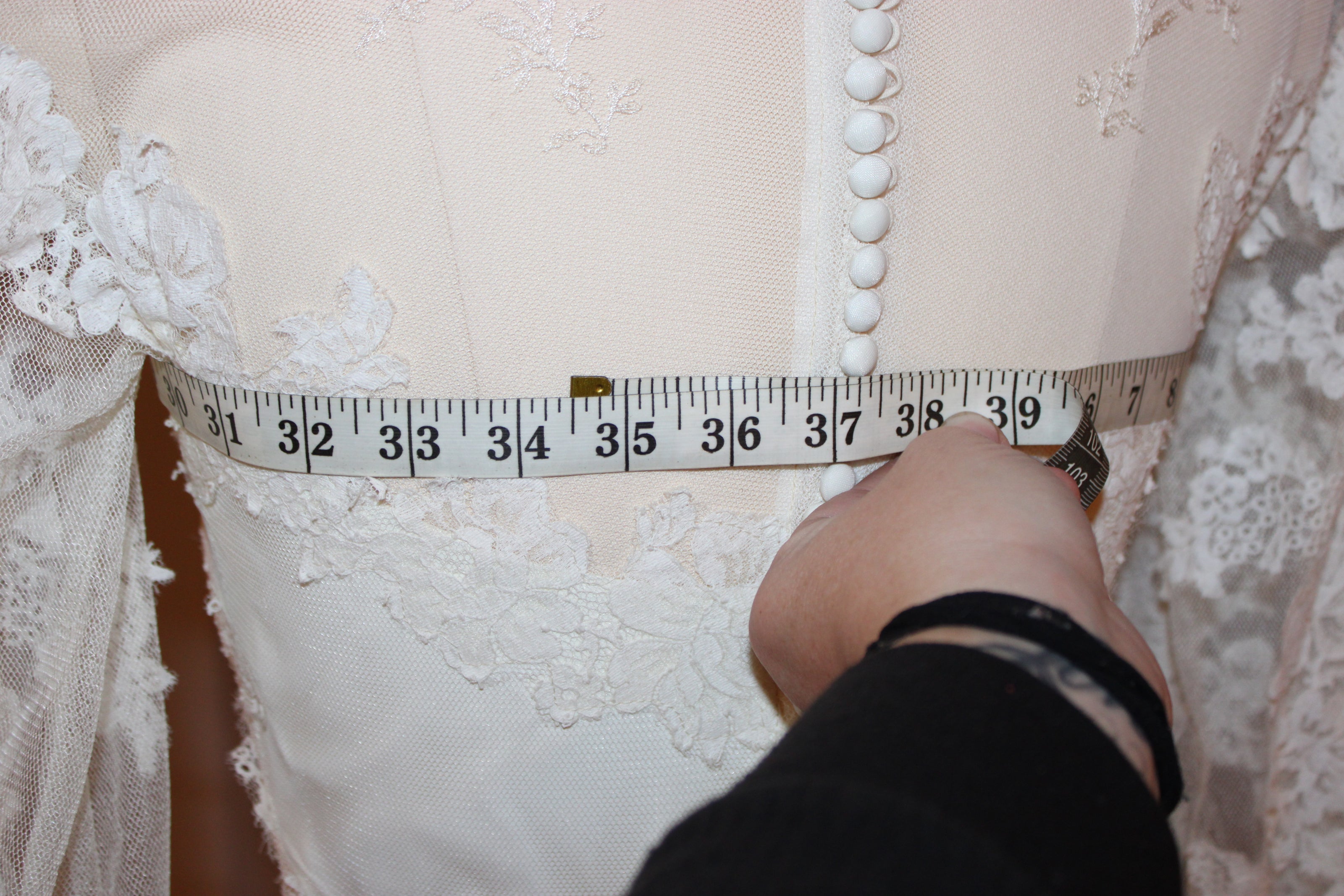 Vintage 1970s Lace Wedding Gown – Romantic Edwardian Revival Bridal Dress