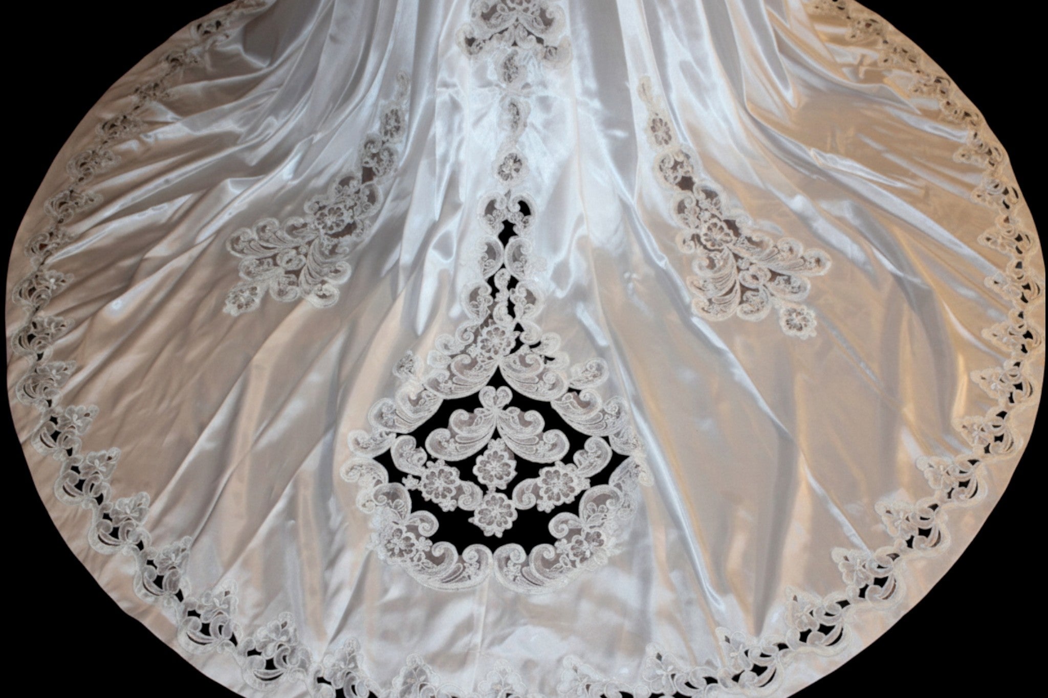 Vintage 80s Alfred Angelo Bows and Beads Wedding Gown