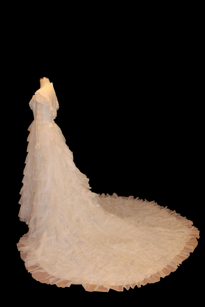 Vintage 70s Edwardian Ball Gown