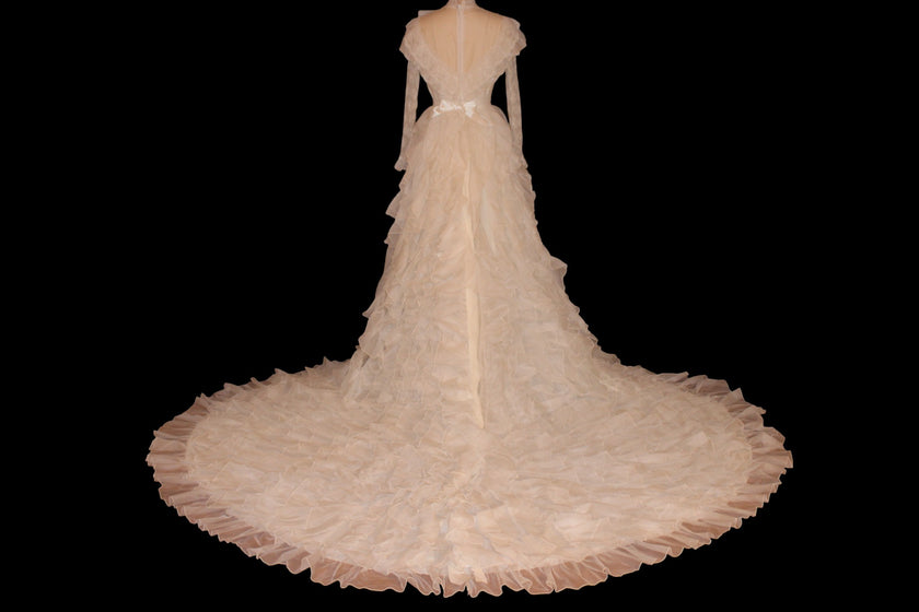 Vintage 70s Edwardian Ball Gown