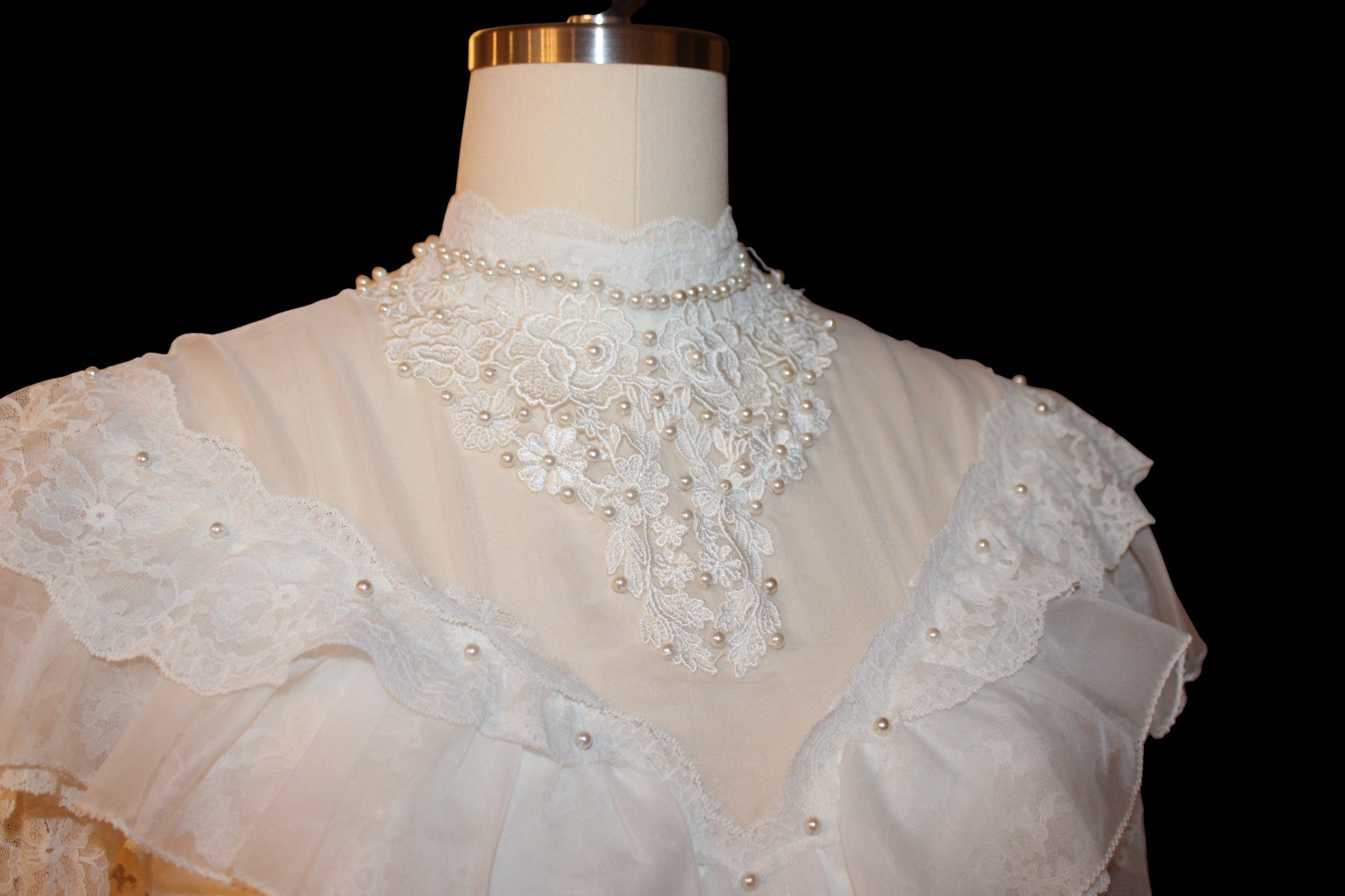 Vintage 70s Edwardian Ball Gown