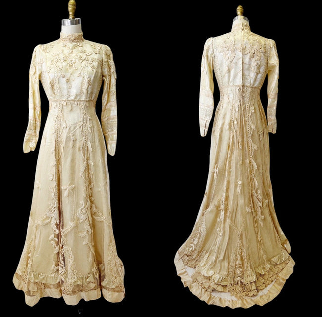 1900s Antique Reworked Edwardian Gown