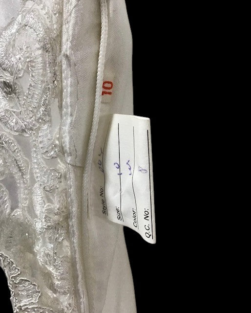 Vintage 80s Alfred Angelo Bows and Beads Wedding Gown