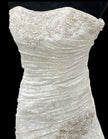 David's Bridal YP3344 Corset Strapless A-Line
