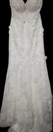 Ida Torez Strapless Lace Wedding Gown NWT