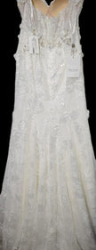 Ida Torez Strapless Lace Wedding Gown NWT