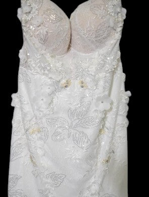 Ida Torez Strapless Lace Wedding Gown NWT