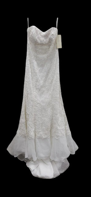 Ida Torez Strapless Lace Wedding Gown NWT