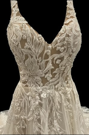 Galina Signature Beaded Lace A-Line Wedding Dress