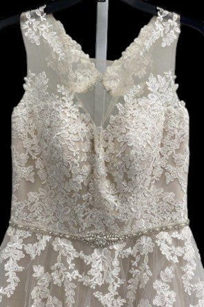 Rebecca Ingram Tea-Length Lace Wedding or Rehearsal Dress
