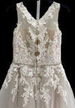 Rebecca Ingram Tea-Length Lace Wedding or Rehearsal Dress