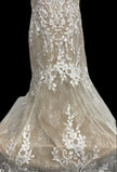 Elysee Edition Ivory Floral Lace Fit-and-Flare Wedding Gown
