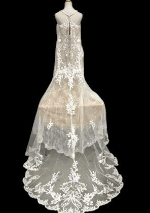 Elysee Edition Ivory Floral Lace Fit-and-Flare Wedding Gown