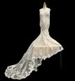 Elysee Edition Ivory Floral Lace Fit-and-Flare Wedding Gown