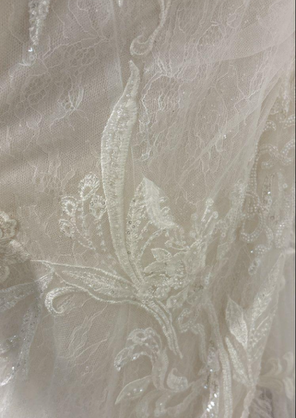 Elysee Neytiri Embroidered Lace Fit-and-Flare Wedding Gown with Illusion Train