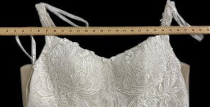 Elysee Neytiri Embroidered Lace Fit-and-Flare Wedding Gown with Illusion Train