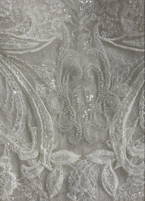 Elysee Neytiri Embroidered Lace Fit-and-Flare Wedding Gown with Illusion Train