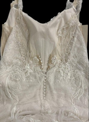 Elysee Neytiri Embroidered Lace Fit-and-Flare Wedding Gown with Illusion Train