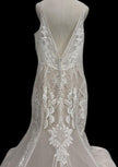 Sottero and Midgley Lace Wedding Gown with Illusion Bodice & Train
