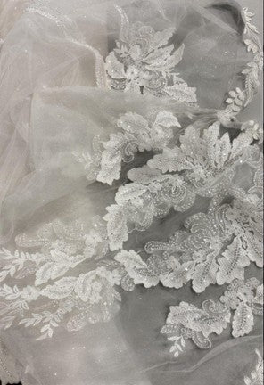 Sottero and Midgley Lace Wedding Gown with Illusion Bodice & Train