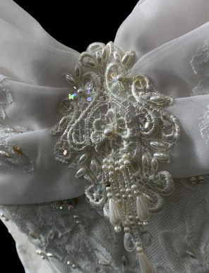 Vintage 1980s–1990s Victorian Revival Lace Wedding Gown