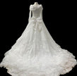 Vintage 1980s–1990s Victorian Revival Lace Wedding Gown
