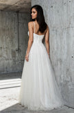 Oleg Cassini A-Line Wedding Dress with Corset Bodice & Tulle Skirt