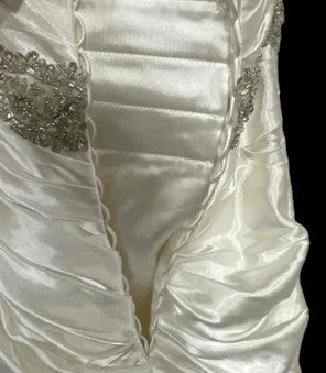 Sottero and Midgley Sabelle Strapless Satin Rhinestone Wedding Gown