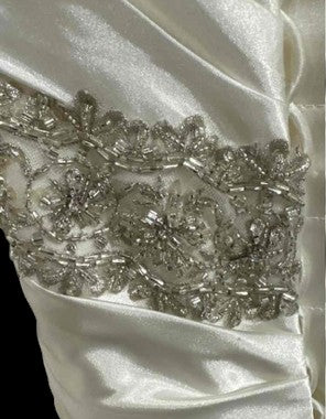 Sottero and Midgley Sabelle Strapless Satin Rhinestone Wedding Gown