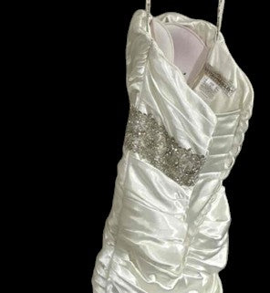 Sottero and Midgley Sabelle Strapless Satin Rhinestone Wedding Gown