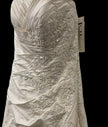 James Clifford Strapless Wedding Gown with Ruched Satin & Beaded Lace Detail
