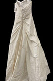 James Clifford Strapless Wedding Gown with Ruched Satin & Beaded Lace Detail