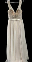 Stella York Beaded Lace & Tulle A-Line Wedding Dress with Deep V Back