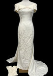 Vintage Scott McClintock Lace Wedding Gown with Removable Gloves