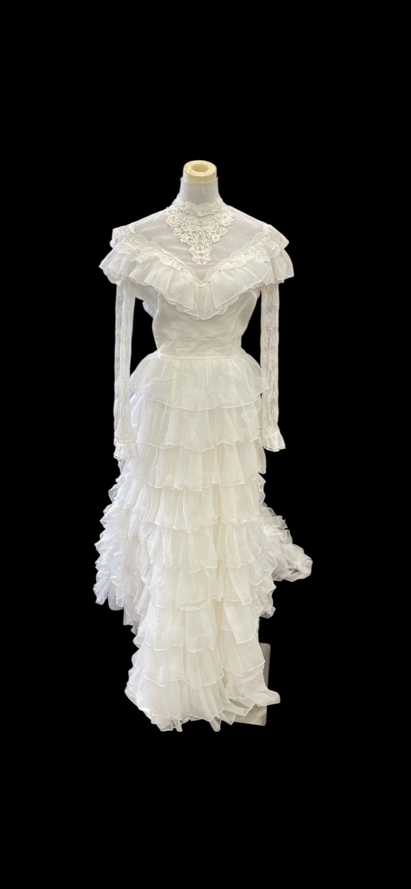 Vintage 70s Edwardian Ball Gown